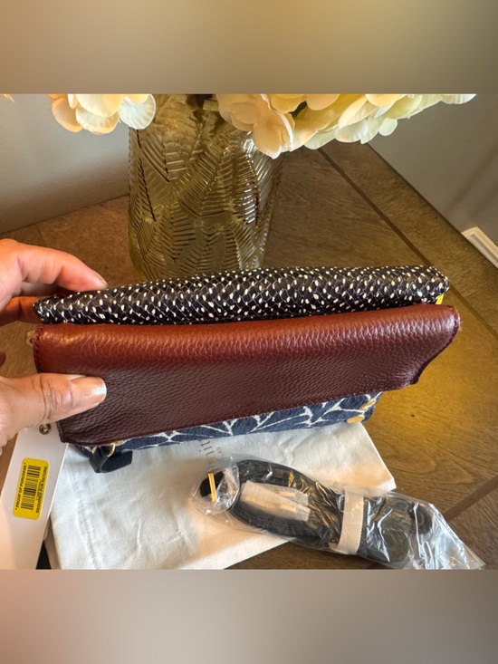Hammitt crossbody in Burgundy Leather and Navy Floral